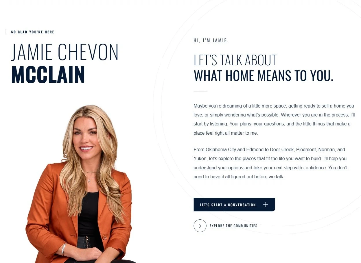Actual Jamie Chevon introduction with her portrait and personal approach