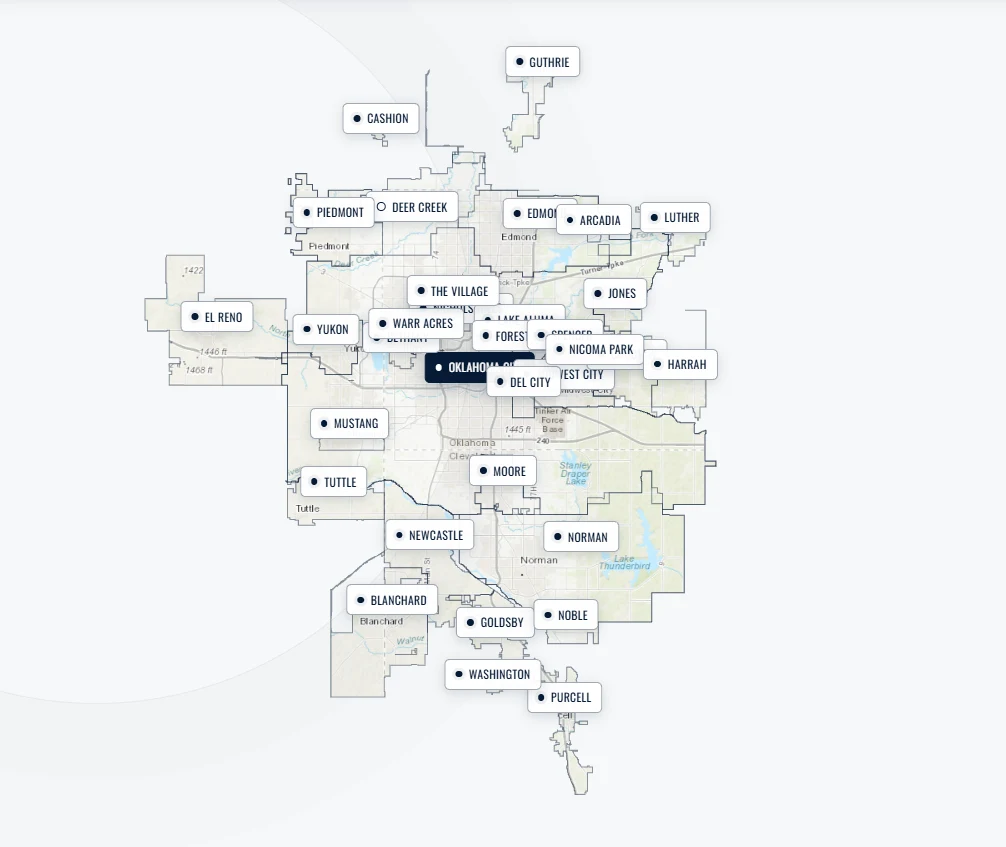 Actual map interface: Start with the whole picture.